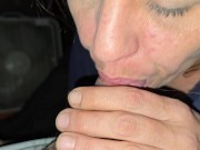 Having fun sucking my husband dick while smoking a cigarette! Sorry phone died no cum shot! 6/16