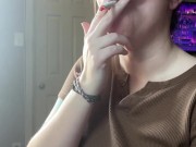 Smoking clip French inhale- full vid going on OF 13/16