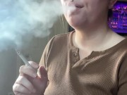 Smoking clip French inhale- full vid going on OF