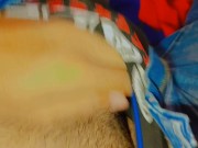 Horny Guy In Sweatpants Masturbates His Big fat Cock🍌 10/16