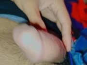 Horny Guy In Sweatpants Masturbates His Big fat Cock🍌 14/16