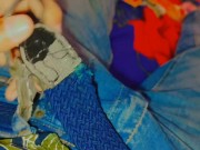 Horny Guy In Sweatpants Masturbates His Big fat Cock🍌 3/16