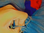 Horny Guy In Sweatpants Masturbates His Big fat Cock🍌 5/16