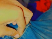 Horny Guy In Sweatpants Masturbates His Big fat Cock🍌 6/16