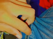 Horny Guy In Sweatpants Masturbates His Big fat Cock🍌 7/16