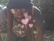 Outside saggin free ballin trying to get neighbors to come help me 10/16