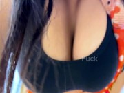 Huge Hanging Tits Big Ass & Wet Tight Pussy Black Bra & White Panty Wearing Muslim Arab Girl 15/16