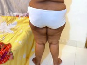 Huge Hanging Tits Big Ass & Wet Tight Pussy Black Bra & White Panty Wearing Muslim Arab Girl 5/16