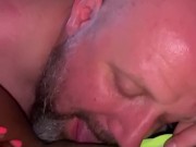 Making him lick my pussy