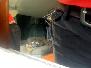 standing with trousers