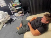 I'm sitting in the waiting room and looking at the lady, I'm getting excited, I start jerking off, s 2/16