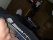 stroking my dick , wishing it was a trans slobbing on my knob 7/16