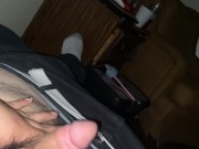 stroking my dick , wishing it was a trans slobbing on my knob 8/16