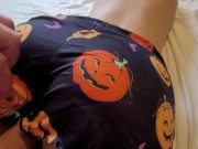 I Cum accidentally on Stepsis's Halloween Pajama instead of Massage 11/16