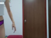 Try on satin Panties and dance 13/16