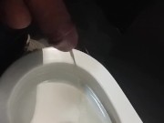 Golden rain in public toilet i pissing in the gas station toilet 10/16