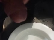Golden rain in public toilet i pissing in the gas station toilet 13/16