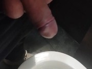 Golden rain in public toilet i pissing in the gas station toilet 7/16