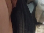 I jerk off my huge dick in the public toilet on gas station 2/16