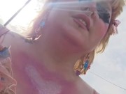 Exhibitionist waking down busy street 6/16