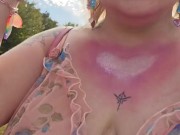 Exhibitionist waking down busy street 9/16