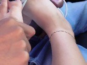 Risky footjob in the car - Ava Brooke 6/16