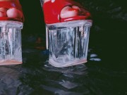 LittleMissTipToes - Dominant Goddess Milks Her Submissive Over Red High Heels 13/16