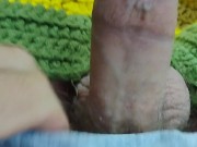 Stroking my cock a little with no lube 14/16