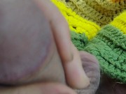 Stroking my cock a little with no lube 3/16