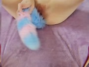 MILF Cheerleader playing with her fuzzy tail 3/16