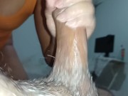 strong hanjob until he ejaculates I put all the creampie inside mouth it foamed nicely🥛💦🤤😋🍌🥛🥛 11/16