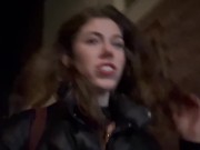 Teasing Little Brunette Stella Gray Takes You Along For Her Kinky Night In Berlin 10/16