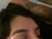 Colombian Latina Sucks & Swallows cum in mouth BBC before bed 15/16