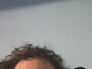 A cute guy with Long Curly Hair Strokes His Big Cock and Cums all over himself 😩 1/16