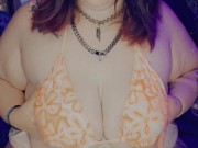 BBW sensual tummy and nipple play 3/16