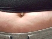 Just playing with my bellybutton and makes me wet 3/16