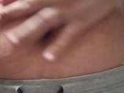 Just playing with my bellybutton and makes me wet 4/16
