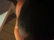 Cruise ship blowjob - hot MILF sucks random younger guys dick on cruise ship balcony 10/16