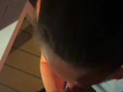 Cruise ship blowjob - hot MILF sucks random younger guys dick on cruise ship balcony 13/16