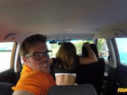Fake Driving School - Ebony beauty KIKI MINAJ having sex in a car in a PUBLIC area 11/16