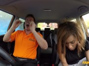 Fake Driving School - Ebony beauty KIKI MINAJ having sex in a car in a PUBLIC area 16/16
