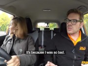 Fake Driving School - Ebony beauty KIKI MINAJ having sex in a car in a PUBLIC area 4/16