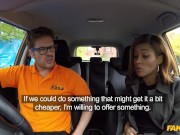 Fake Driving School - Ebony beauty KIKI MINAJ having sex in a car in a PUBLIC area 6/16