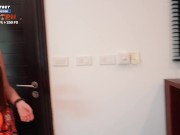 My slutty neighbor knows how to properly beg for Halloween candy. Sweet cum in her pussy 1/16