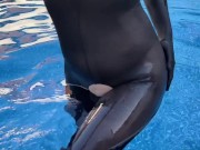 Nylon bodysuit tease in the pool (teaser) 10/16