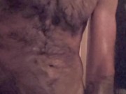 Afternoon shower with semi-hard cum shot 9/16