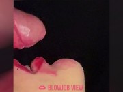 She sucks and licks my cock with her hot tongue and I cum inside her deep throat Asmr 11/16