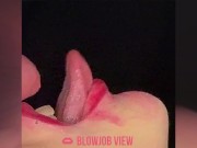 She sucks and licks my cock with her hot tongue and I cum inside her deep throat Asmr 16/16