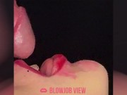 She sucks and licks my cock with her hot tongue and I cum inside her deep throat Asmr 9/16