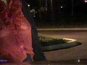 Amateur MILF Braless wearing her Sheer Red HOT Top all around Town 14/16